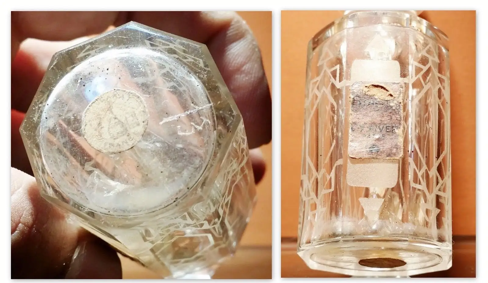 The appearance of the perfume bottle is worn out during use
