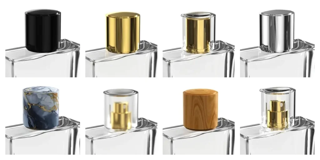Jarsking’s different perfume lid craftsmanship options