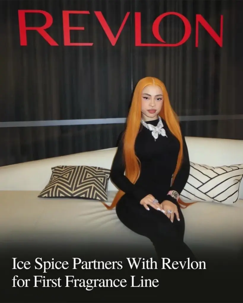 Revlon x Ice Spice collaboration launching a fragrance line in 2026