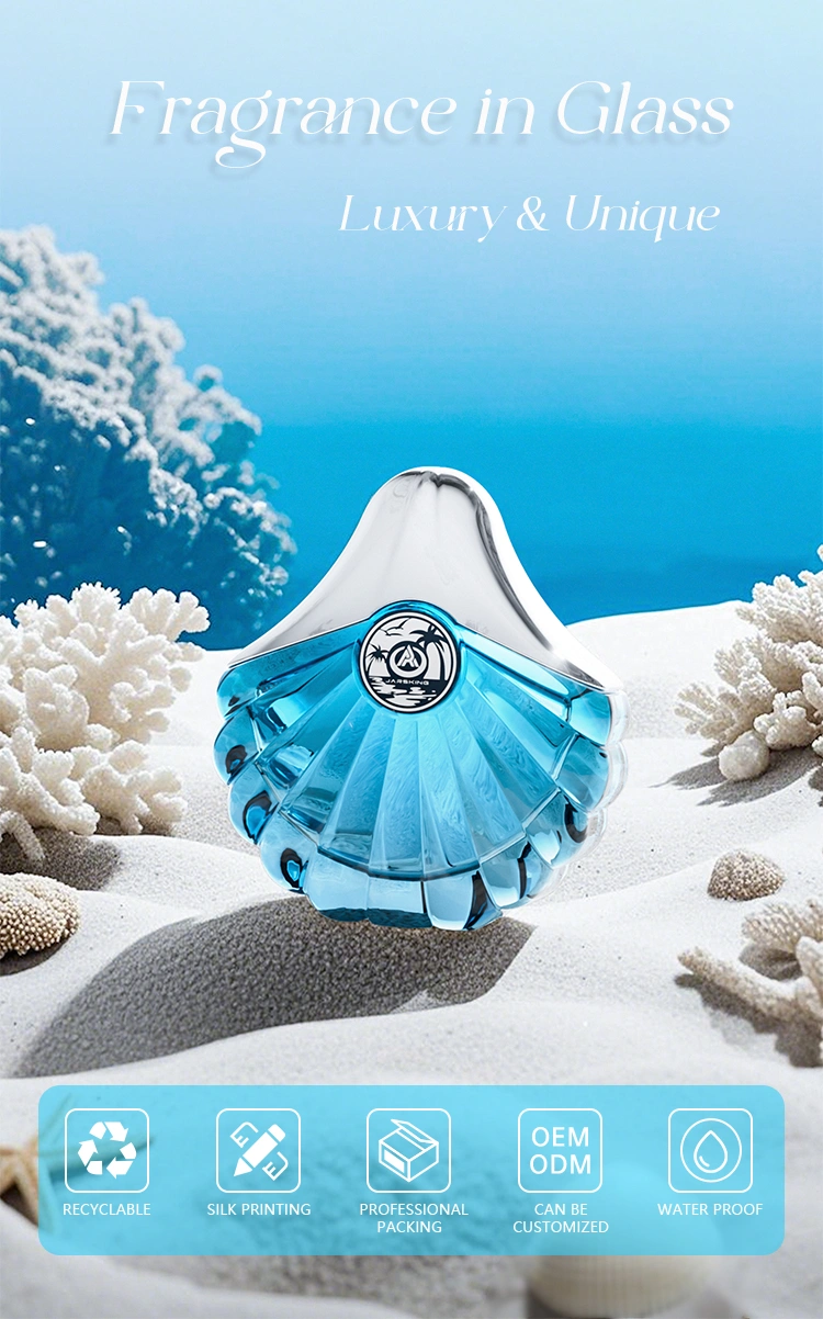 Shell shaped perfume bottle