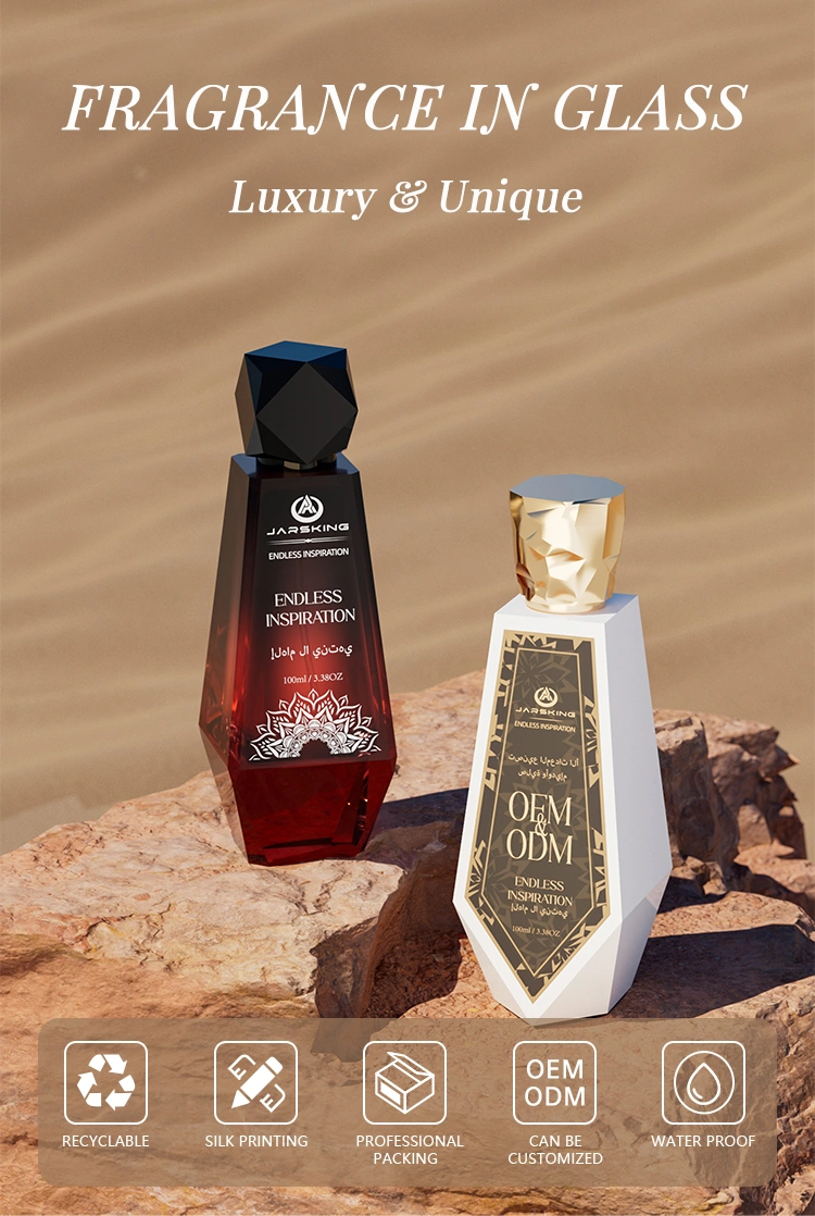 Double wall glass perfume bottle