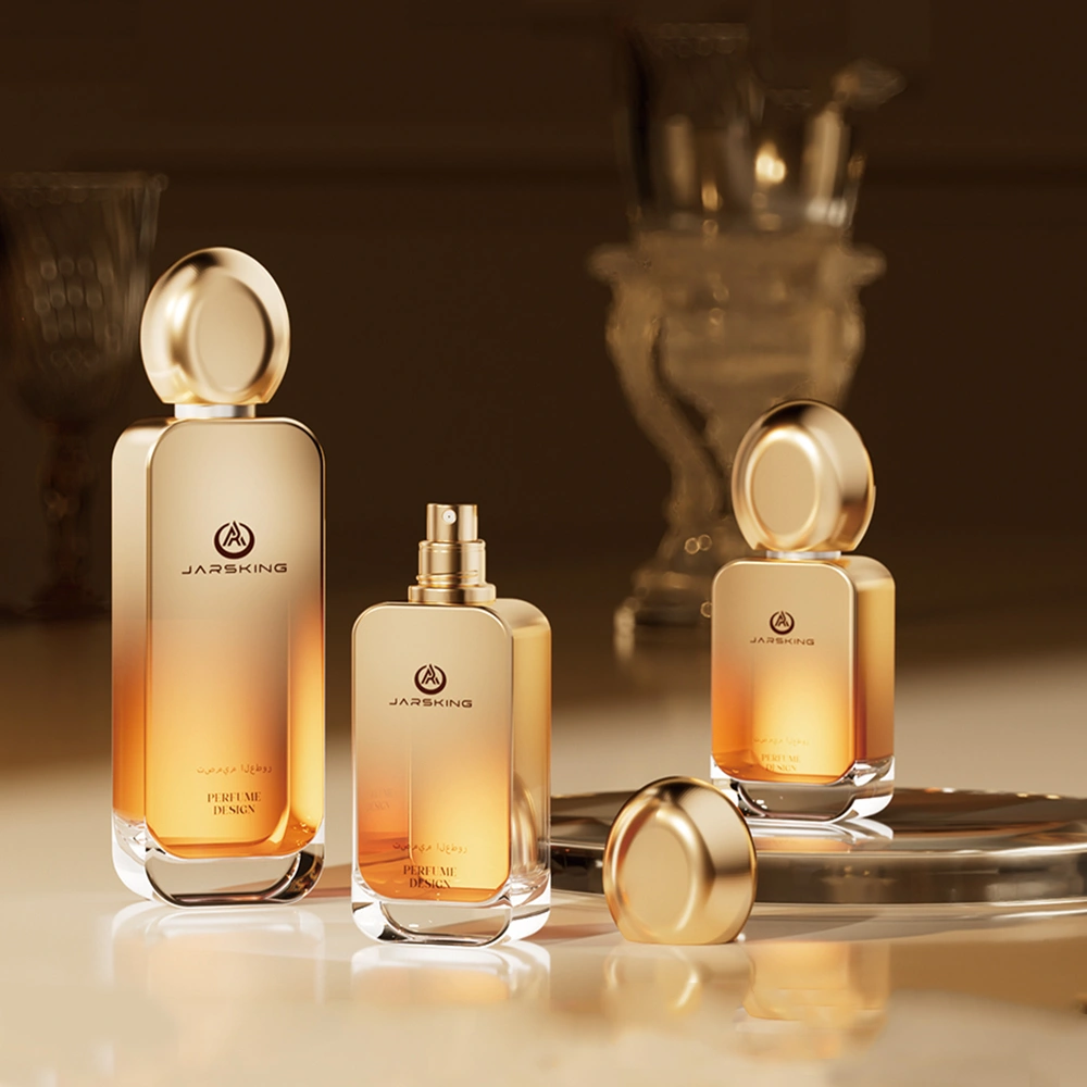 Gold ombre perfume bottle