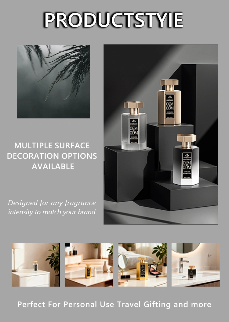 Matte black perfume bottle