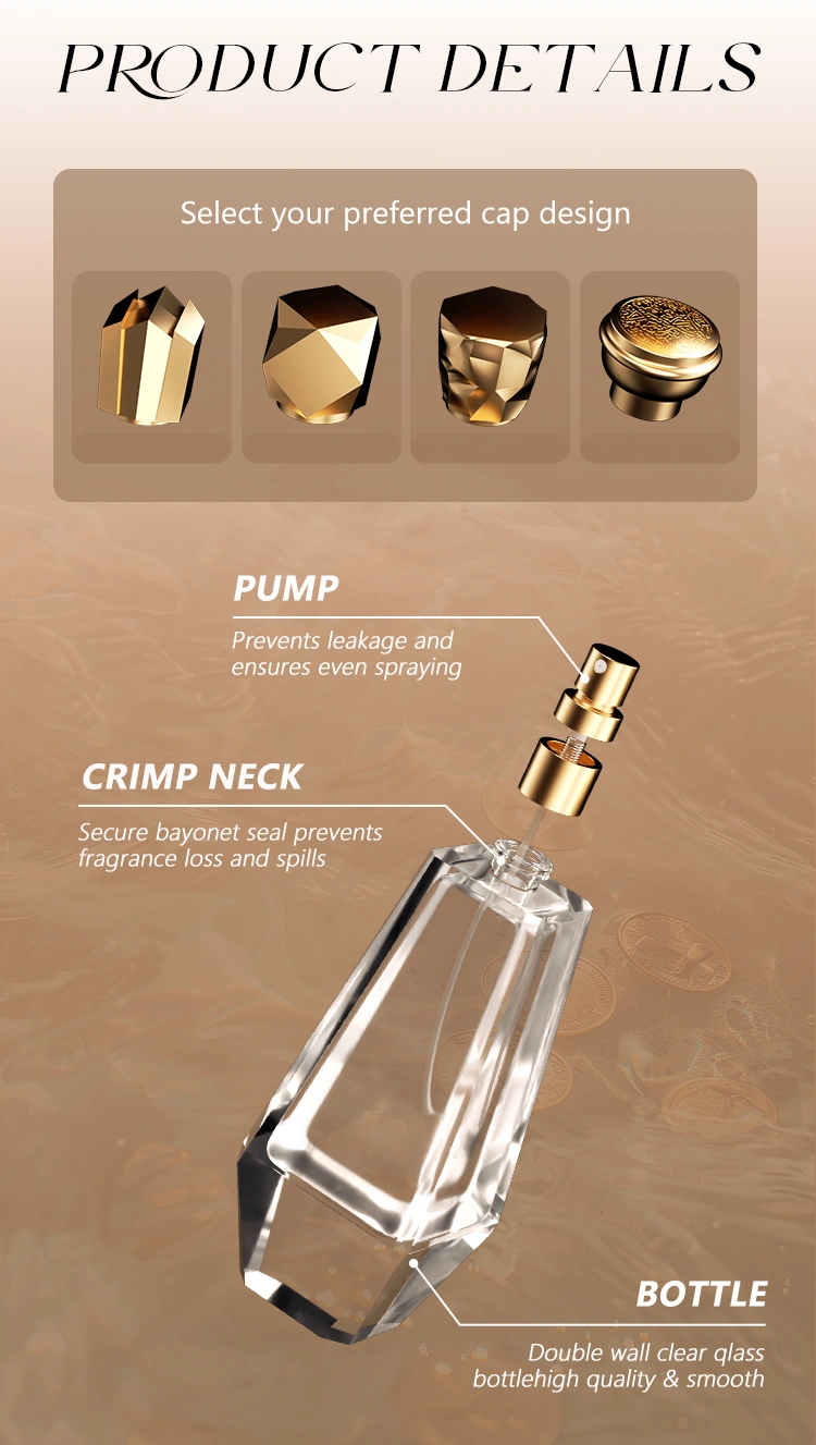 Perfume bottle with gem cap