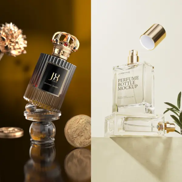 Western and Eastern styles of perfume bottles