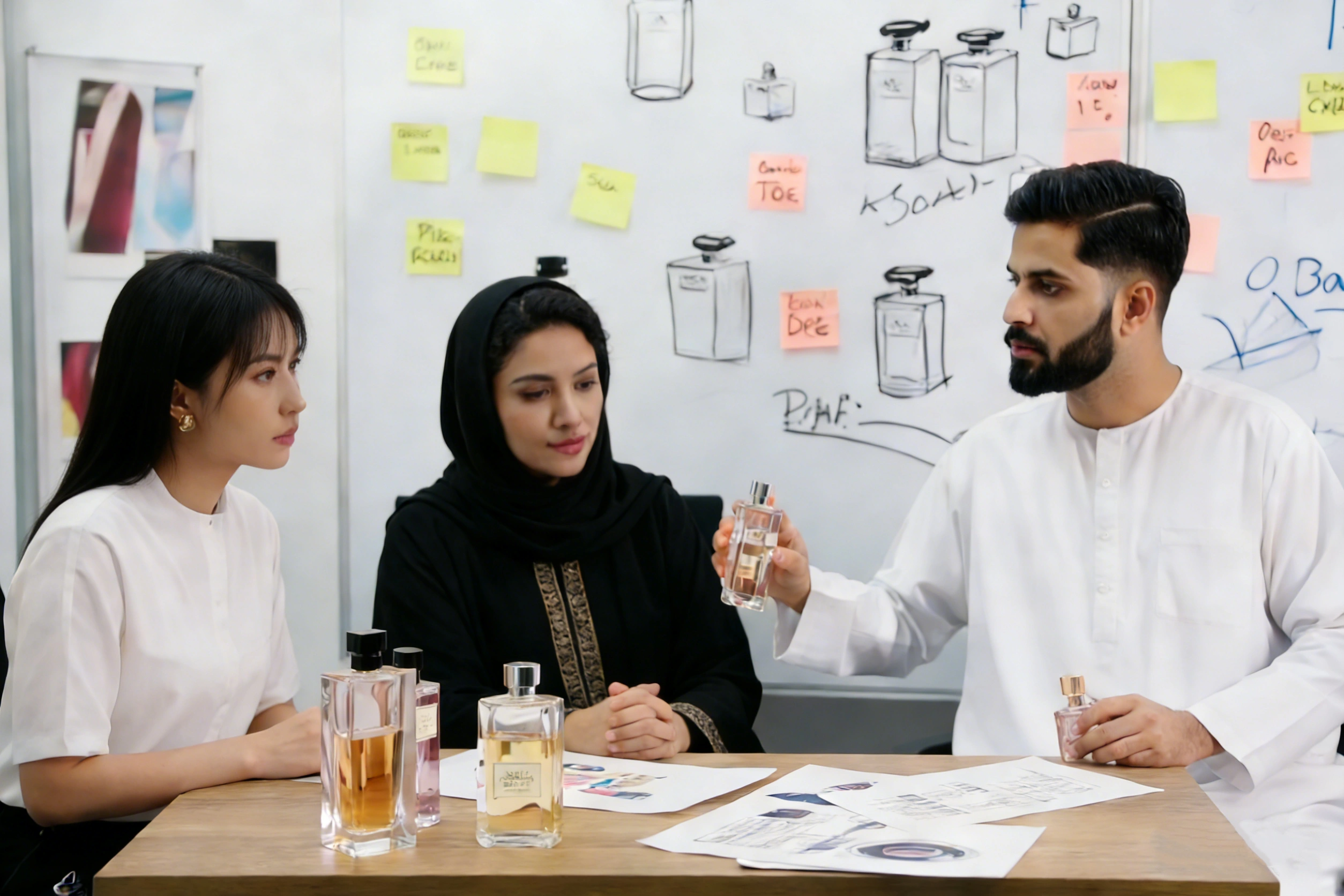 Jarsking's sales managers actively engage with customers to discuss their products.