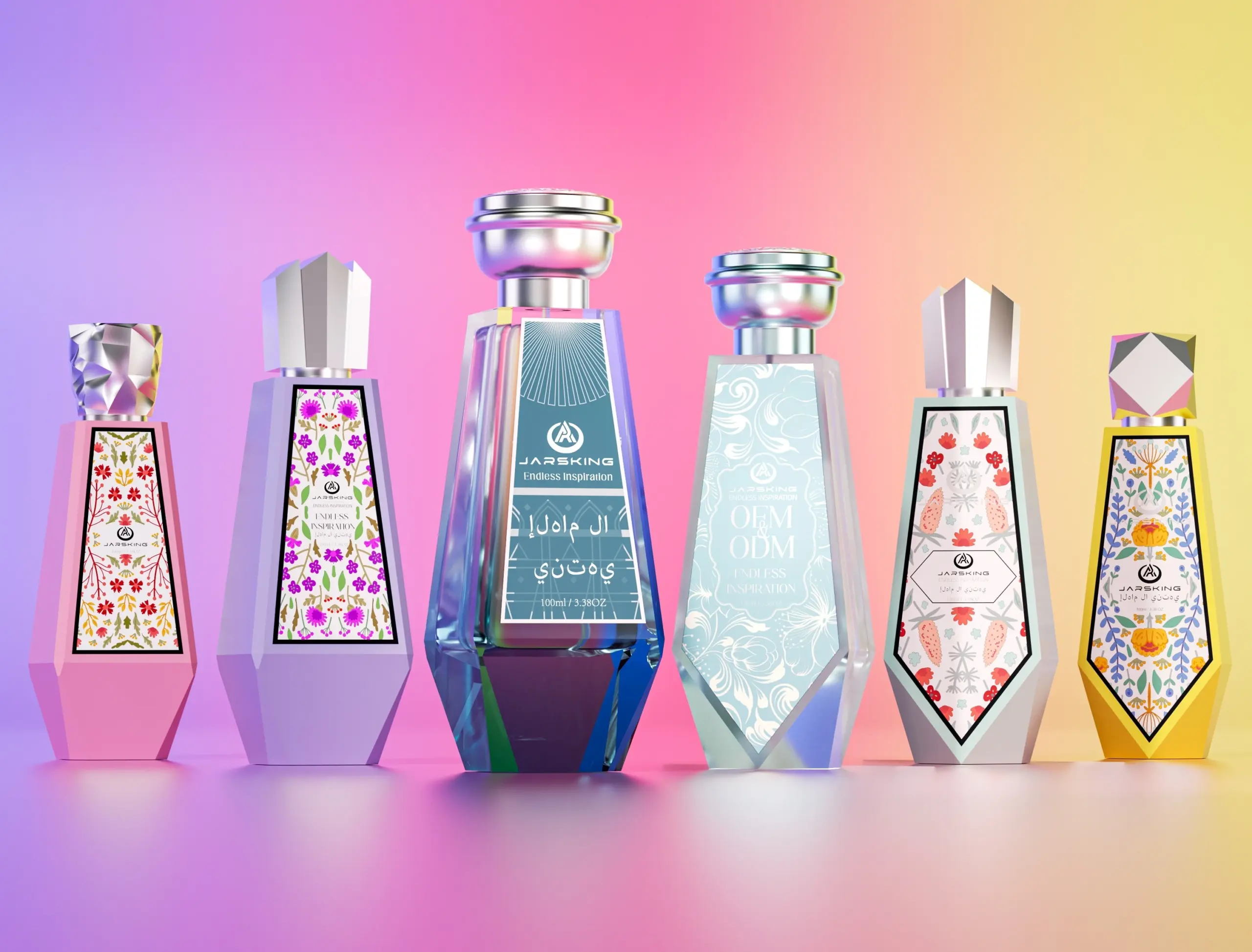 Jarsking's designer perfume bottles