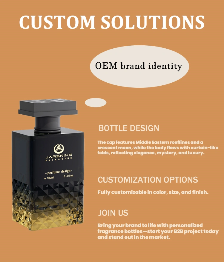 Perfume bottle with metal cap