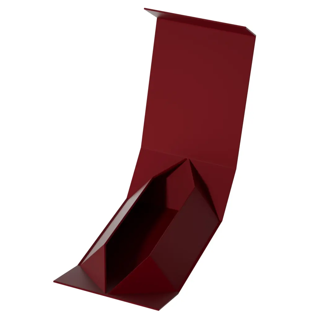 Collapsible Box with Triangular Folds