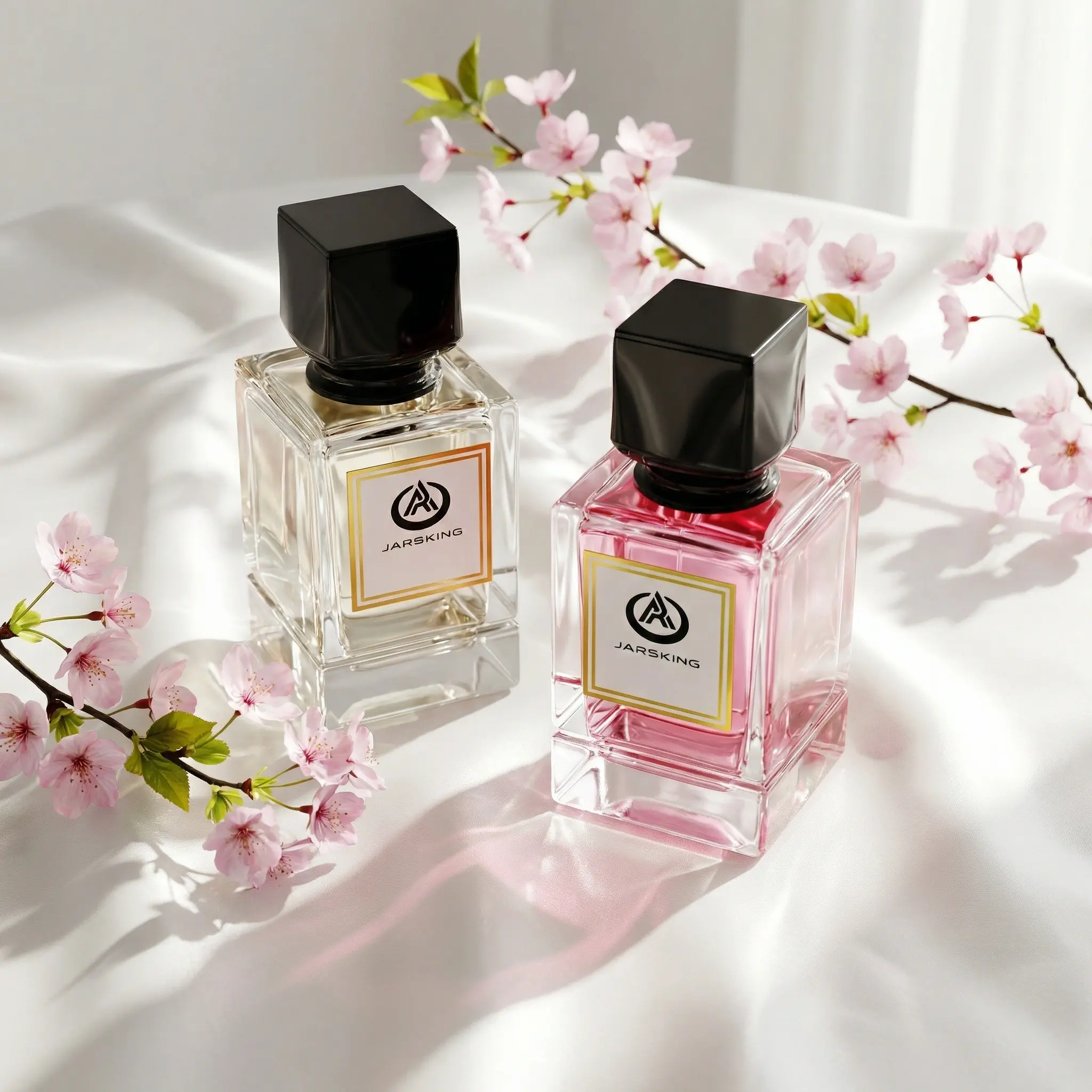 Gradient glass perfume bottles
