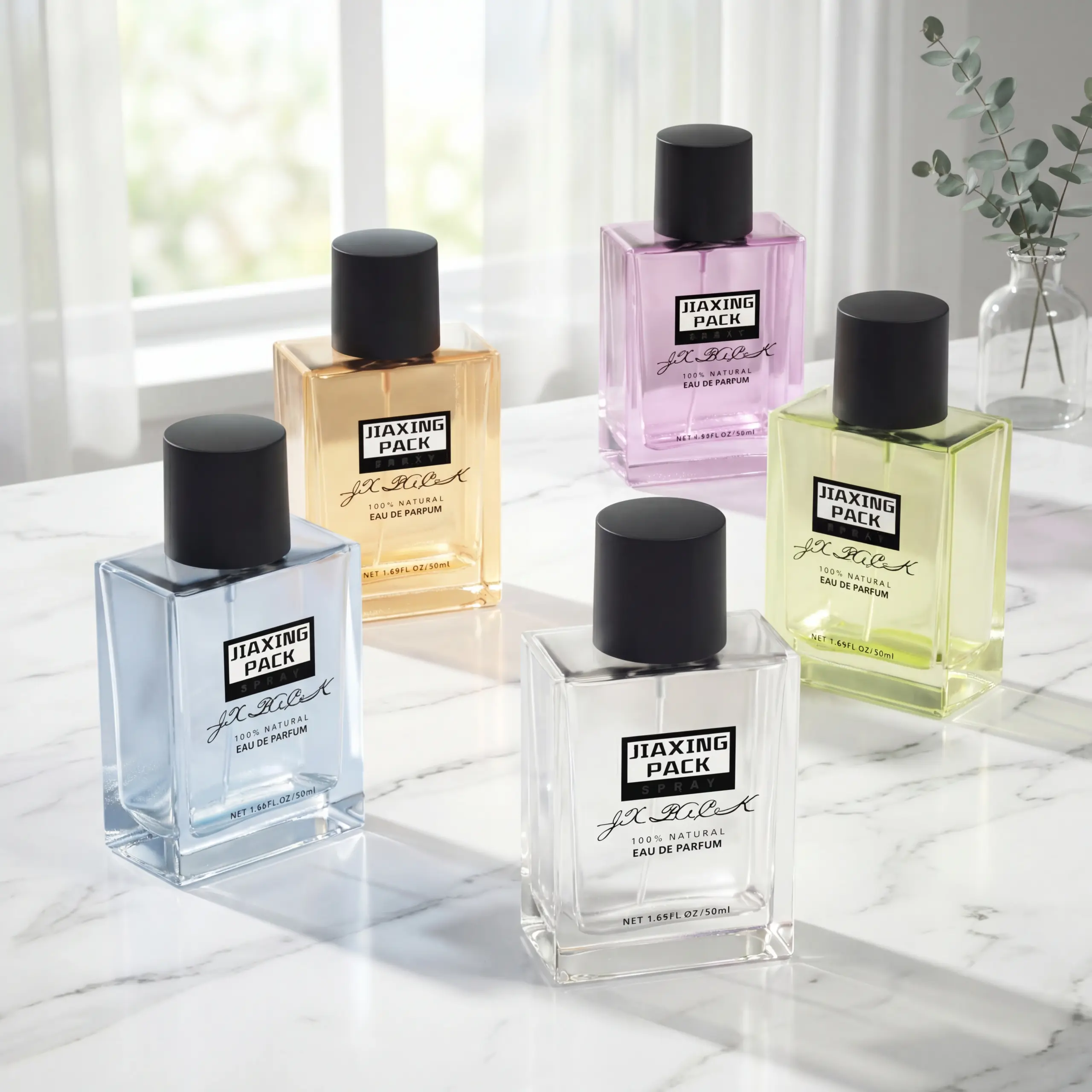 Ombre glass perfume bottle