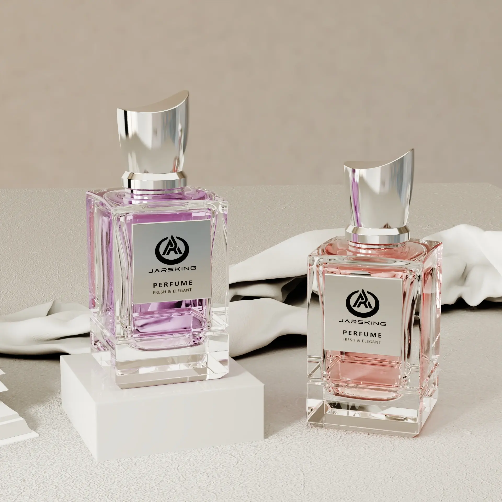 Square glass perfume bottle 50ml