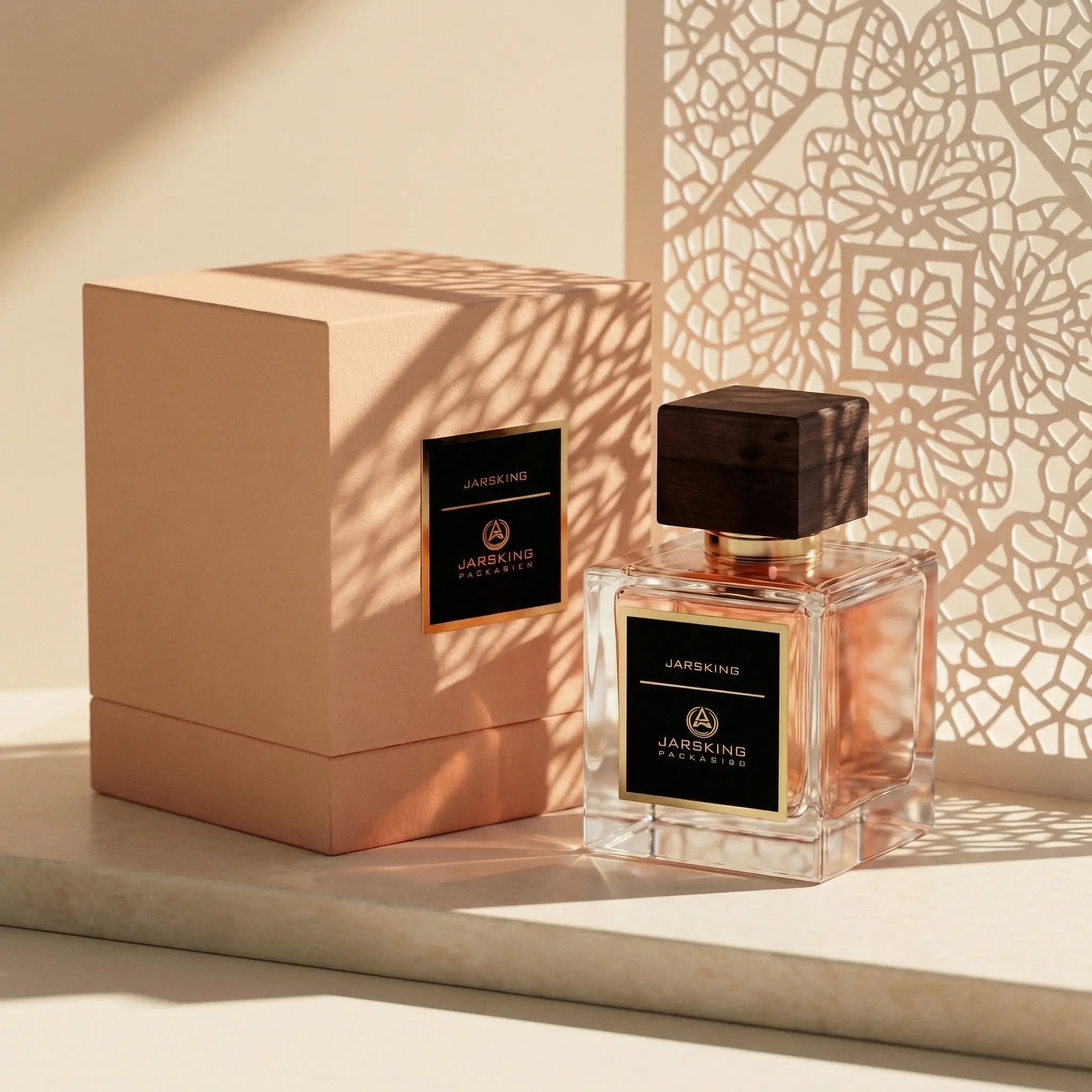 Wooden texture perfume cap