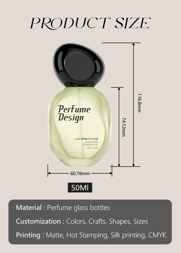 Custom pebble fragrance bottle 50ml