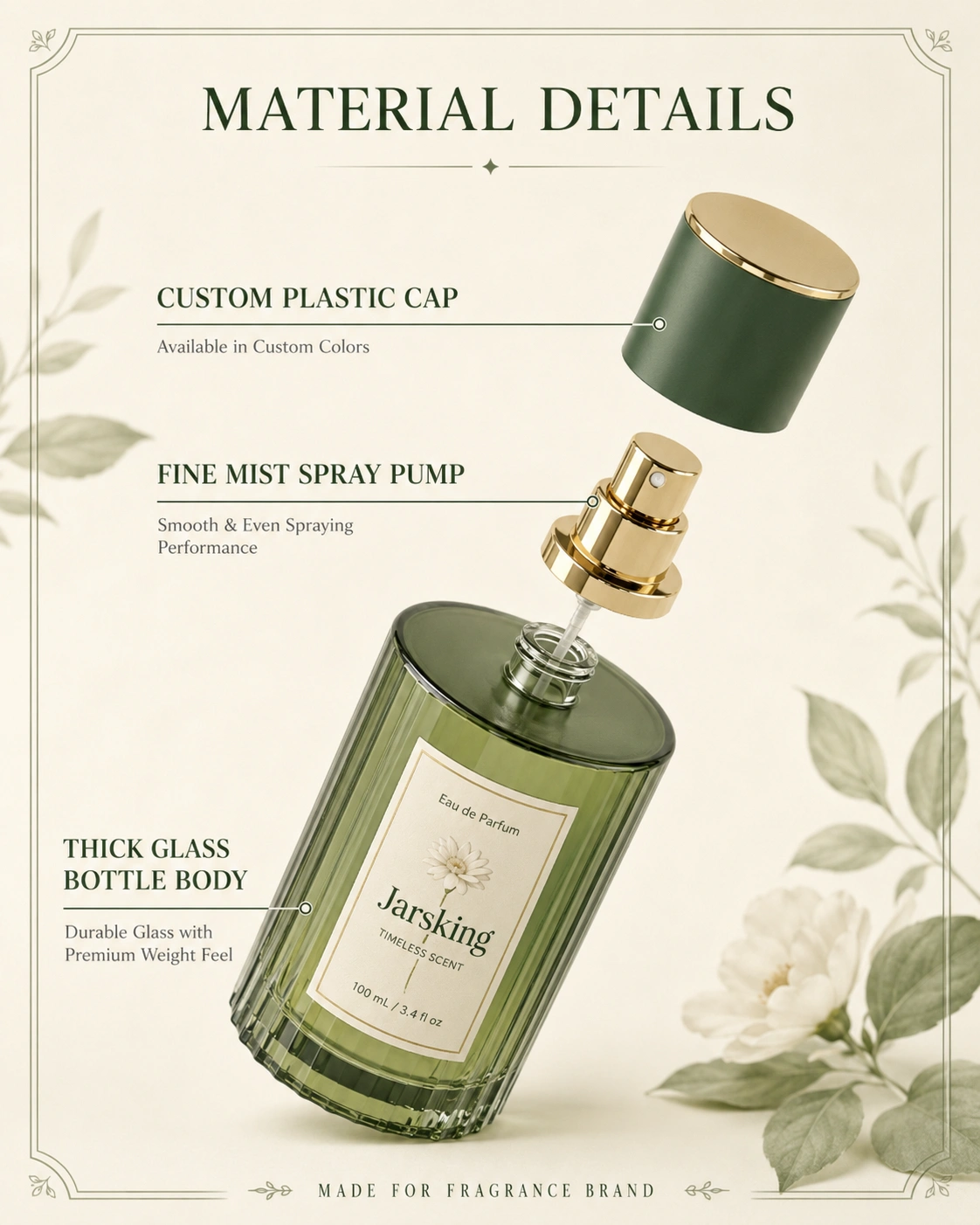 Rigid perfume gift box with insert