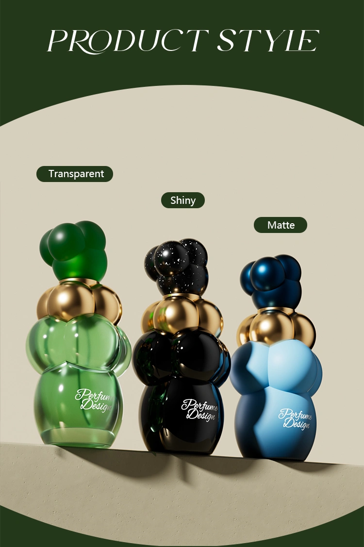 bubble cluster glass bottle