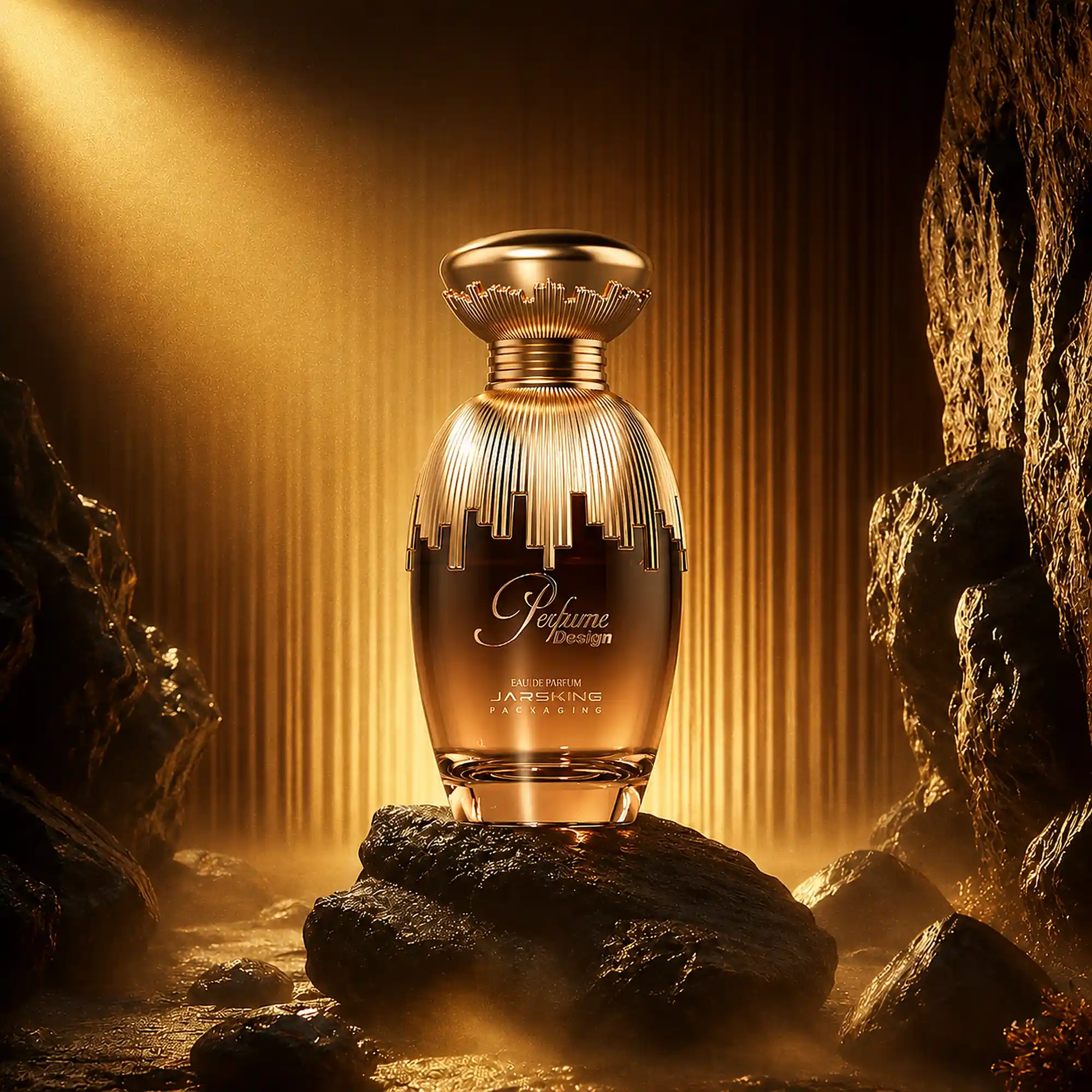 gold sunburst perfume bottle