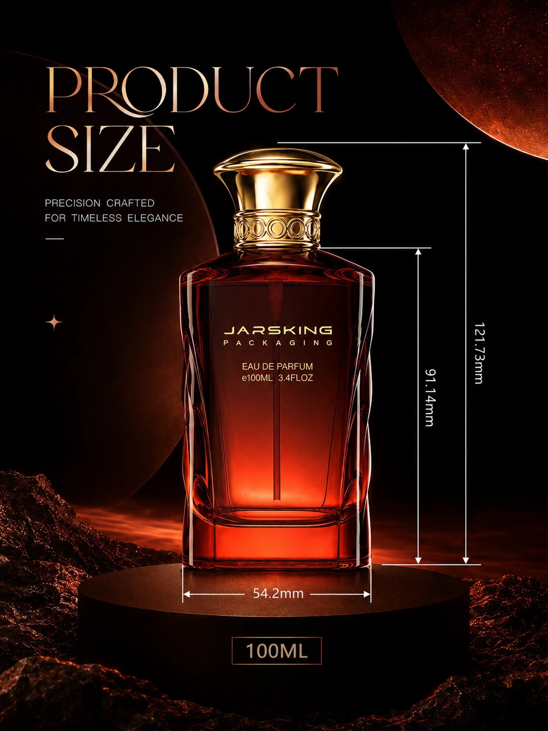 High-end perfume bottle and box
