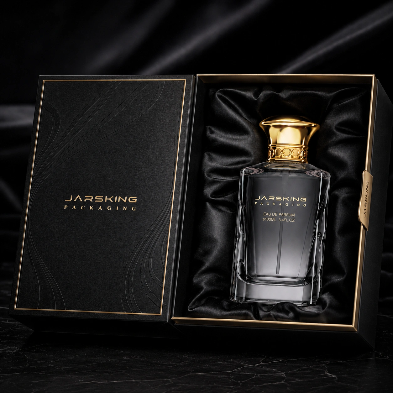 Silk lined rigid perfume gift box
