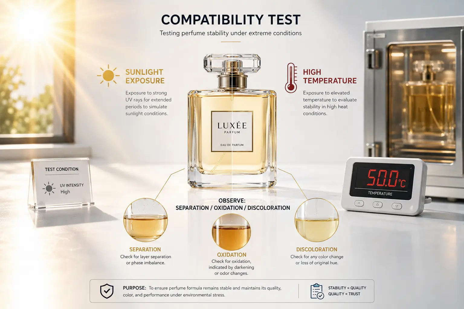 perfume packaging COMPATIBILITY TEST