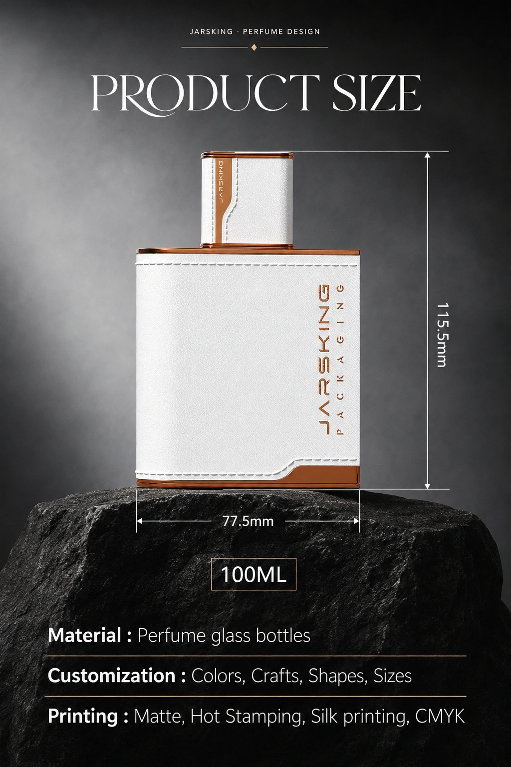 leather wrapped glass perfume bottle