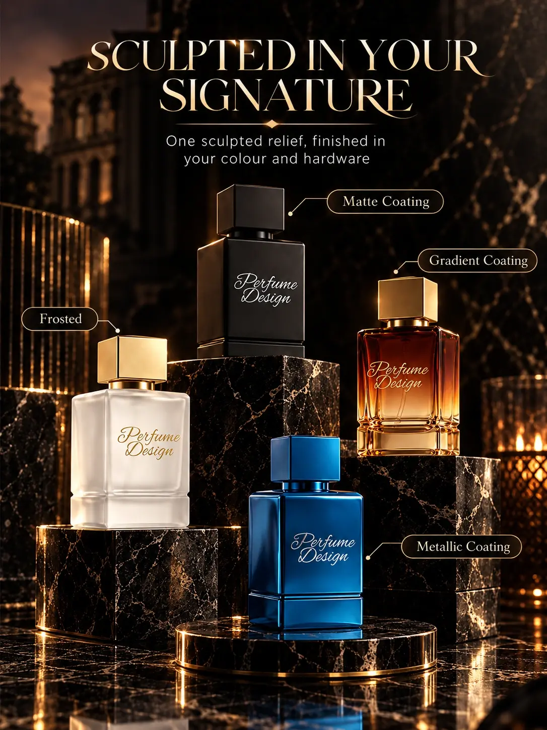 custom square cologne bottle packaging
