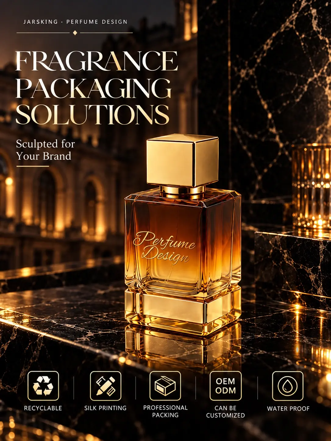 dark glass perfume packaging wholesale